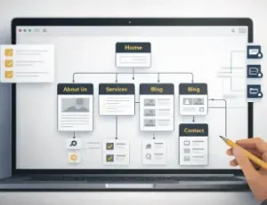 what pages should a small business website have illustrated website structure