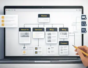 what pages should a small business website have illustrated website structure