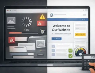 why cheap websites fail comparison between low quality and professional website