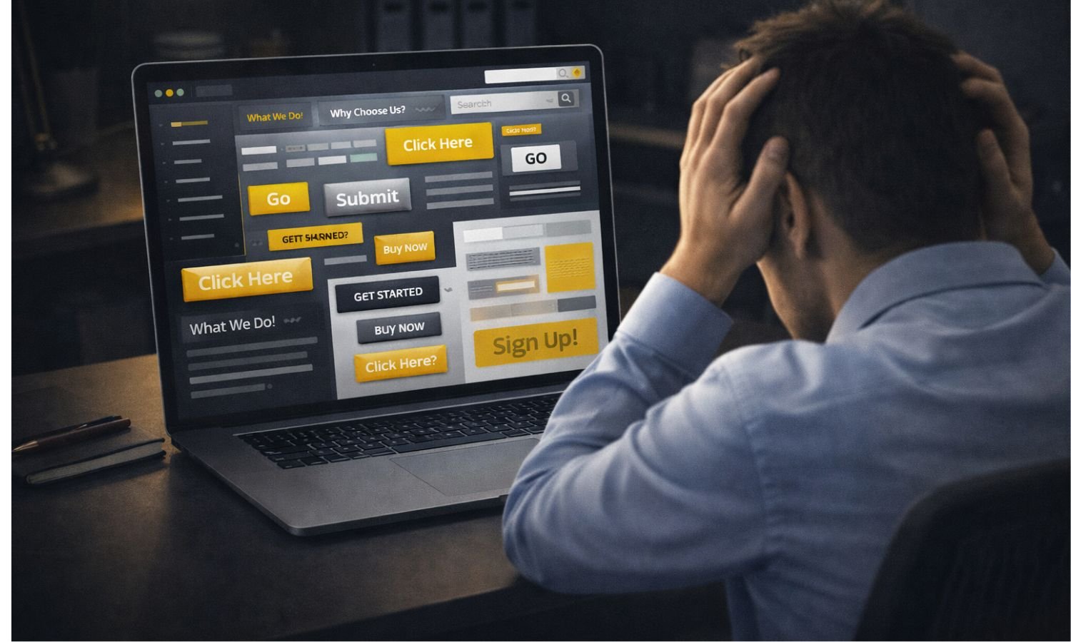 why website is not generating leads due to poor structure and unclear design