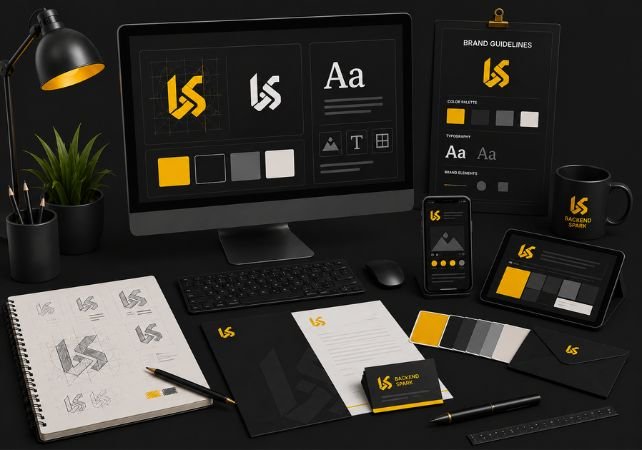 Branding and graphic design services in Delhi NCR creating professional brand identity, logo design, and visual branding for startups and small businesses