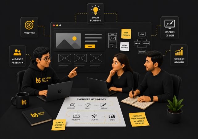 Web design agency Delhi NCR planning website strategy for startups and small businesses before designing a professional website