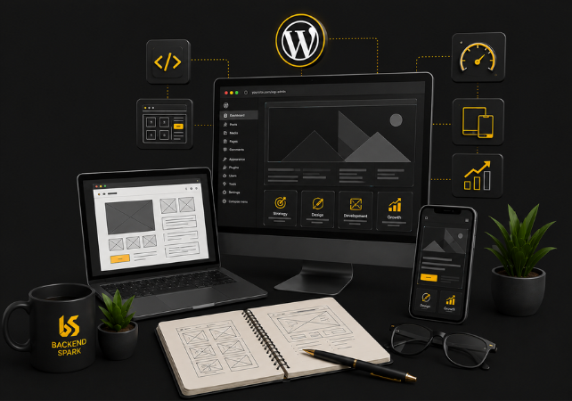 Website design and development services in Delhi NCR creating custom WordPress websites for startups and small businesses